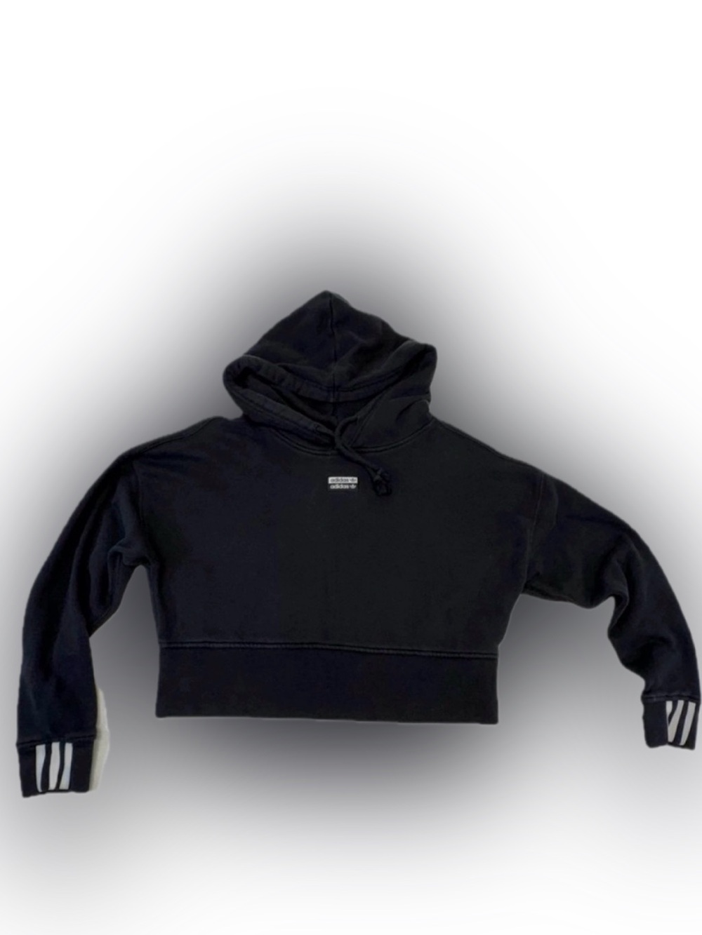 Adidas Originals Vocal Cropped Hoodie Black Size S